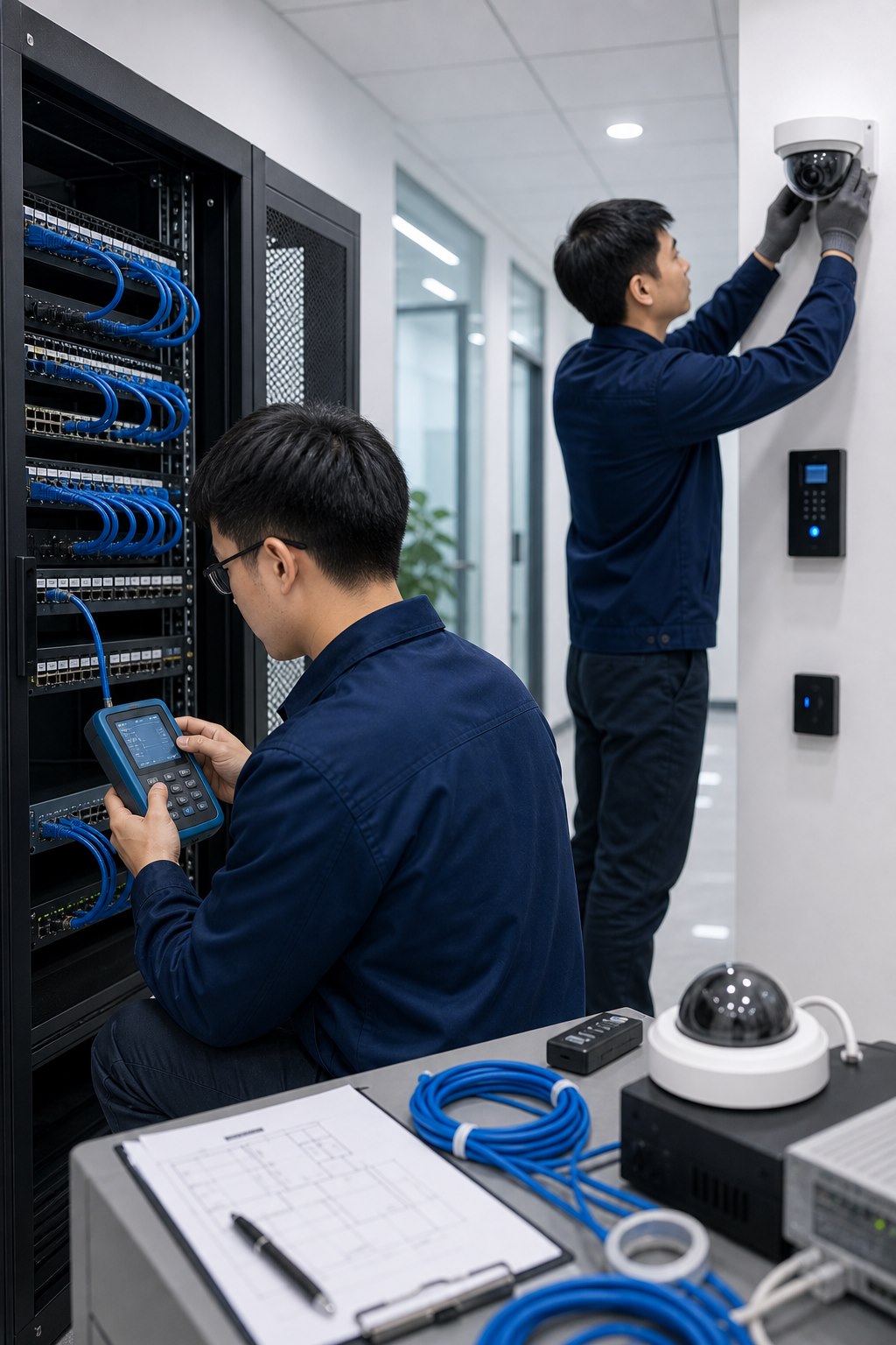 机柜整理与网络链路测试